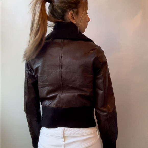 Vintage Authentic Leather Bomber Jacket - Picture 2 of 8